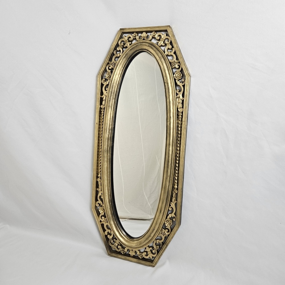 Vintage Hollywood Regency Gold Mirror Dart Ind 1964 MCM French Ornate - Picture 2 of 13